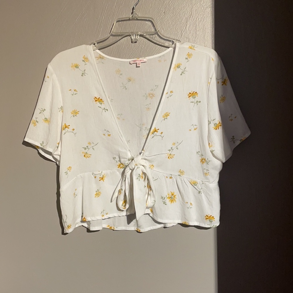 Pacsun- Lottie Moss Floral Tie Up Blouse